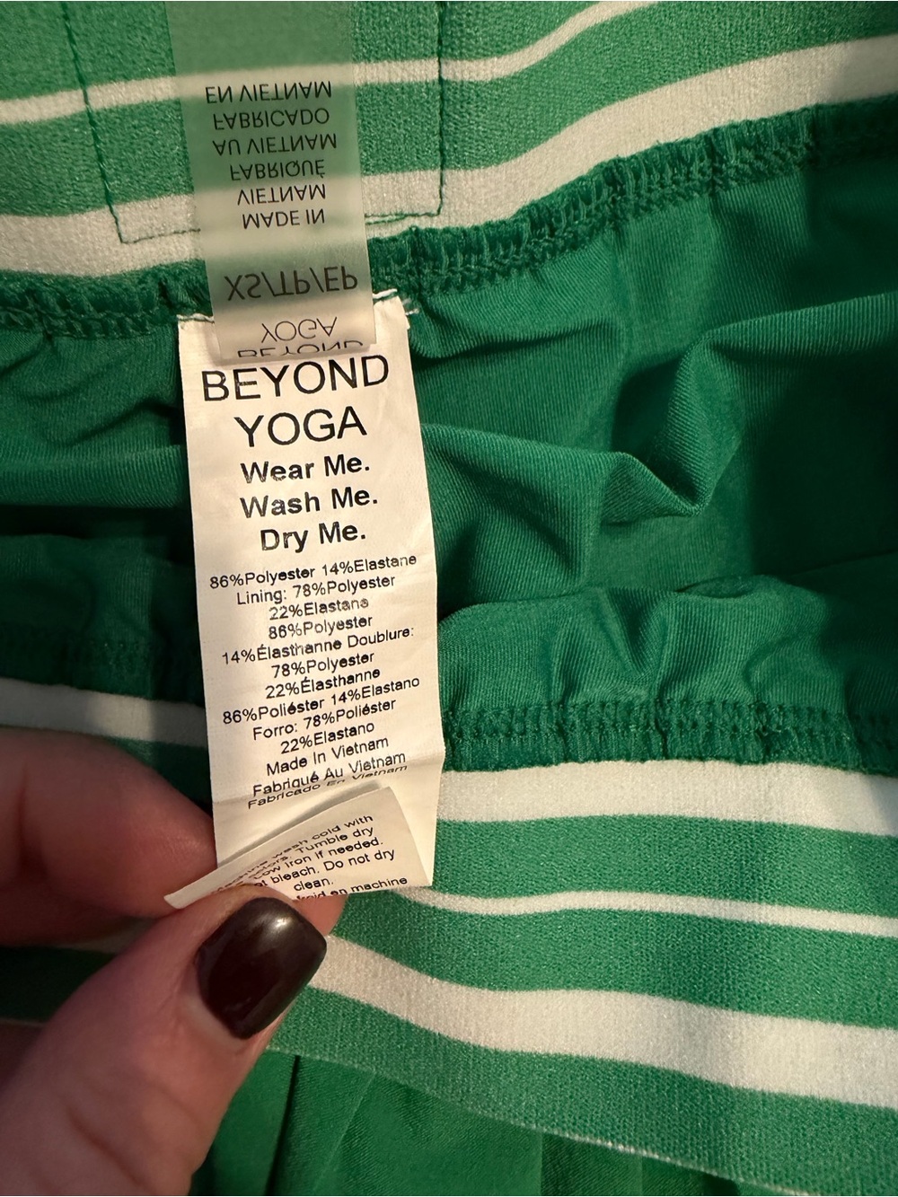 Beyond Yoga If You Pleats Tipped Elastic Mini Skirt Skort, home court green, XS - Picture 10 of 13